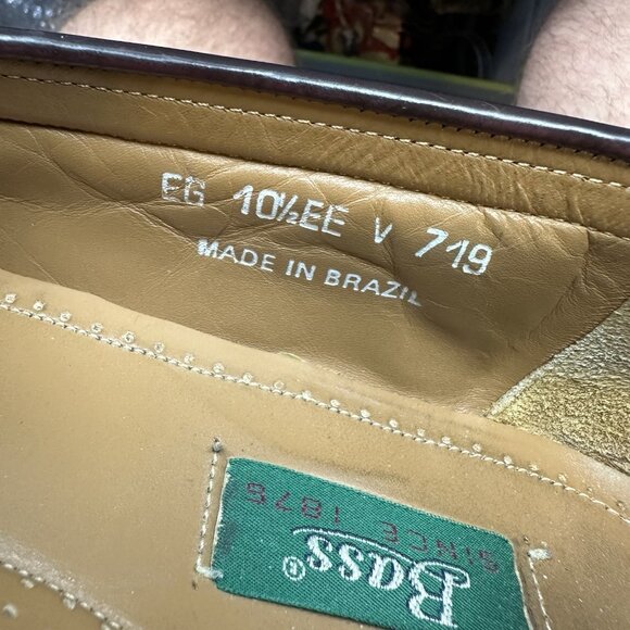 GH Bass & Co Weejuns Mens 10.5 EE Loafers Leather Tassels Burgundy Wine Shoes - Picture 14 of 15